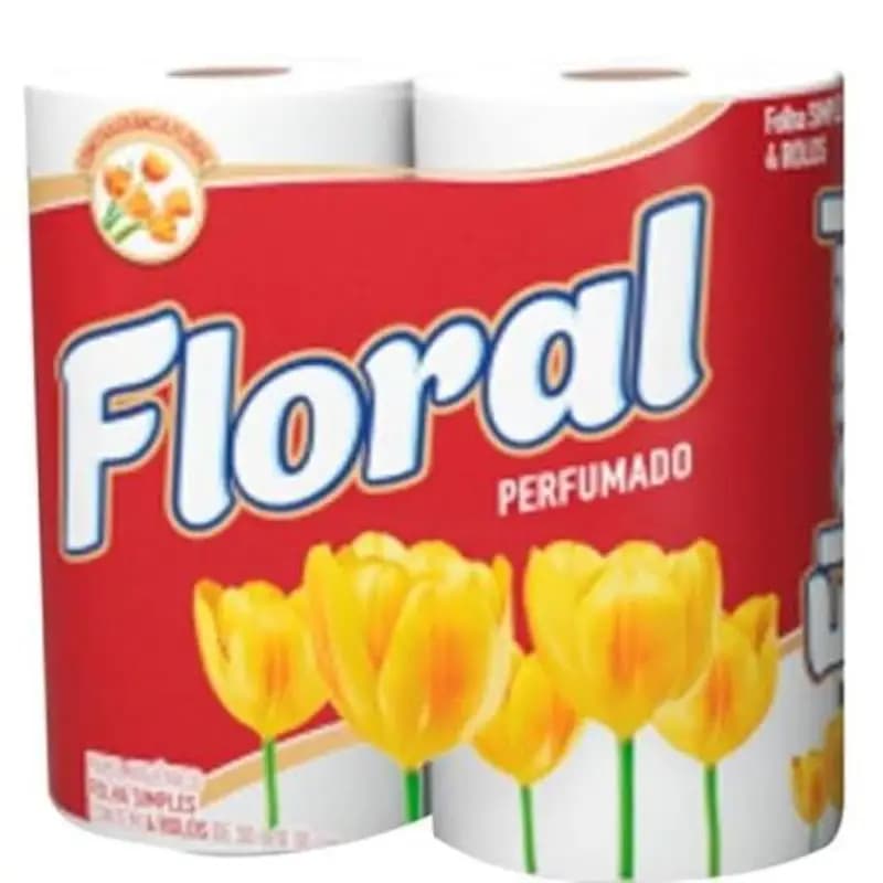 Papel higiênico floral 